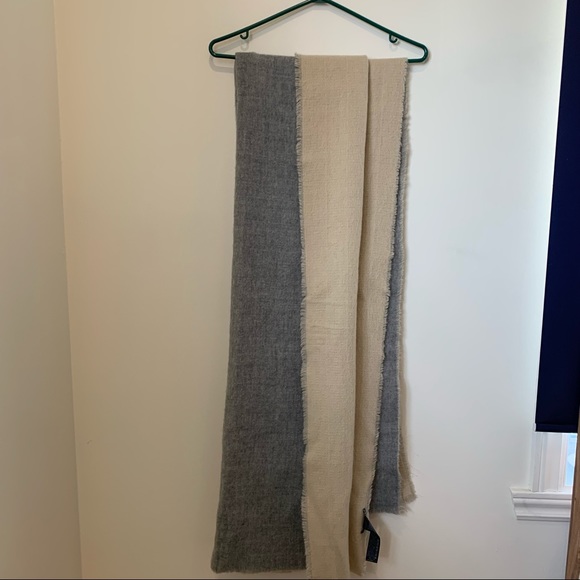 Zara double sided grey and beige scarf - Picture 1 of 4
